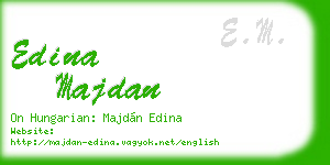 edina majdan business card